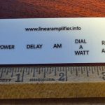 Texas Star Linear Amplifier Switch Restoration Lables